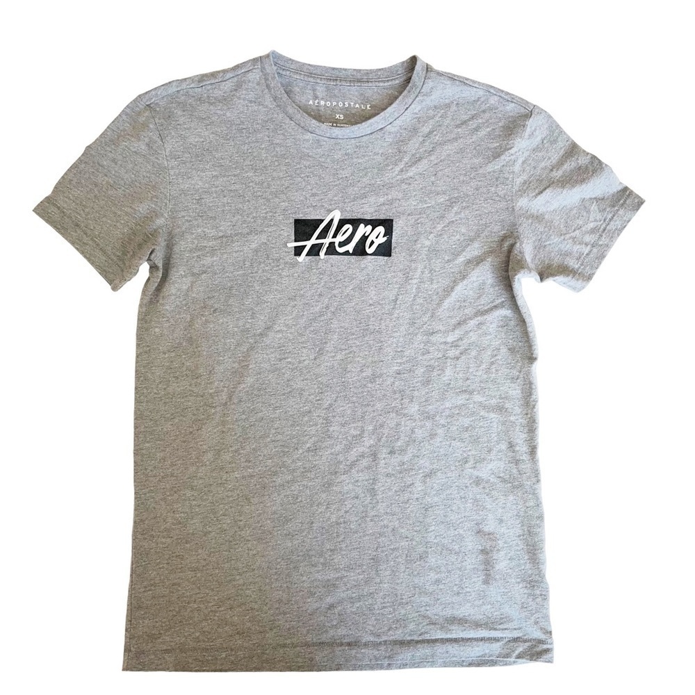 Aeropostale gray logo tee